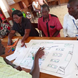 teachers discussing an inclusive classroom set up